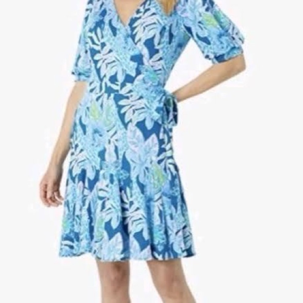 Lilly Pulitzer Kessler Wrap Dress, Size Large - Picture 2 of 7